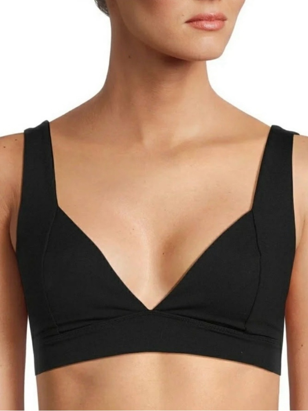 Free People Black Triangle Bralette - size Medium NWT - Picture 5 of 8